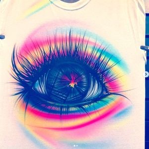 Airbrush Rainbow Eyeball Original T-shirt